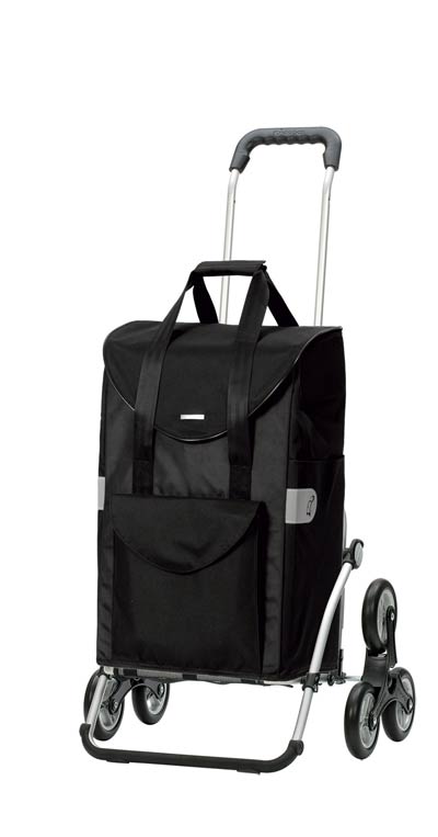 ANDERSEN Einkaufstrolley Royal Shopper Aiko – 47 L, Klappbar, Treppensteiger-Räder, Aluminium-Gestell, Blau