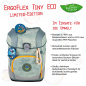 Preview: DER DIE DAS Schultaschenset ErgoFlex Tiny Eco 5tlg Grey Planet