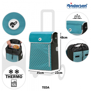 Andersen Scala Shopper Teda petrol