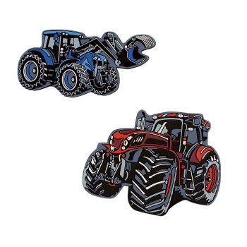 Wechselbuttons Traktor DER DIE DAS 2tlg