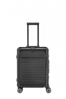 Travelite NEXT Aluminium Trolley S+ mit Vortasche schwarz