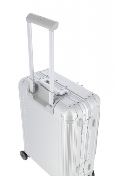 Travelite NEXT 4w Trolley S mit Vortasche silber