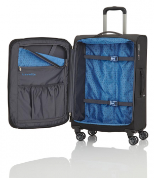 Travelite CAPRI 4w Trolley M erw. schwarz