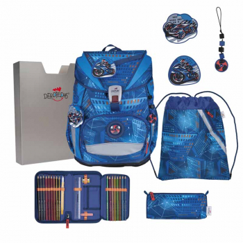 Schultaschenset ErgoFlex Superlight DER DIE DAS 5tlg Turbo