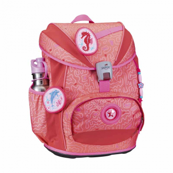 Schultaschenset ErgoFlex LightSuperflash DER DIE DAS 5tlg Coral