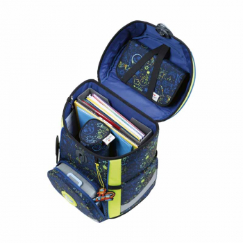 Schultaschenset ErgoFlex Easy Neon Crazy DER DIE DAS 5tlg