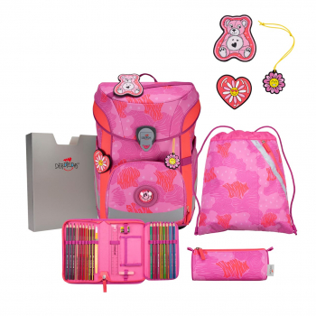 DER DIE DAS Schultaschenset ErgoFlex Easy Roses 5tlg