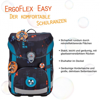 DER DIE DAS Schultaschenset ErgoFlex Easy 5tlg Ninja Fighter