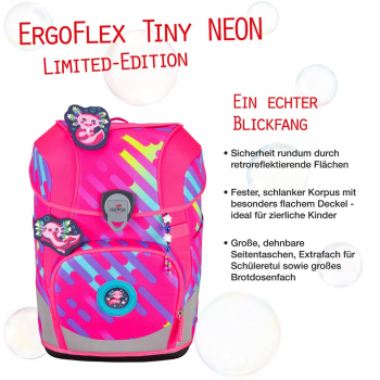 DER DIE DAS Schultaschenset ErgoFlex Tiny Neon 5tlg Punkie