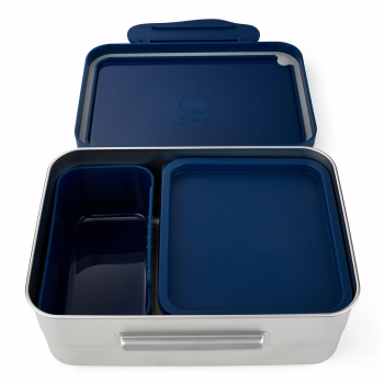 ergobag Brotdose Edelstahl Blau
