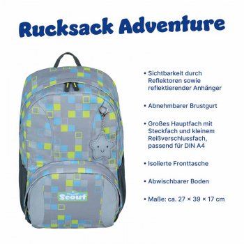 Kinderrucksack Squares SCOUT Adventure