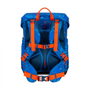 SCOUT Schultaschenset Neo Superflash Blue Dino 4tlg