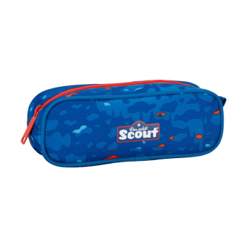 SCOUT Schultaschenset Neo Superflash Blue Dino 4tlg