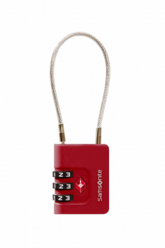 Samsonite TA REVOLUTION Cablelock 3 Dial TSA red