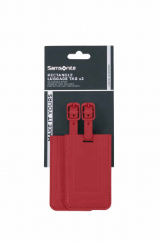 Samsonite TA REVOLUTION  Rectangle Luggage TagX2 red