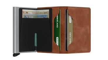 Secrid SLIMWALLET Vintage Cognac Silver