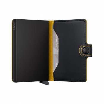 Secrid Miniwallet Matte Black & ochre