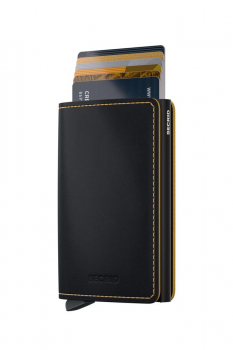 Secrid Slimwallet Matte Black & Ochre