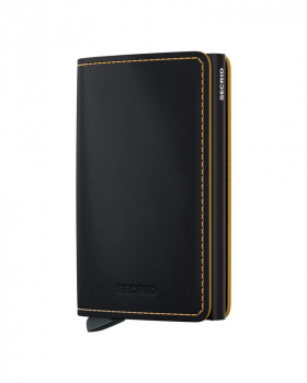 Secrid Slimwallet Matte Black & Ochre