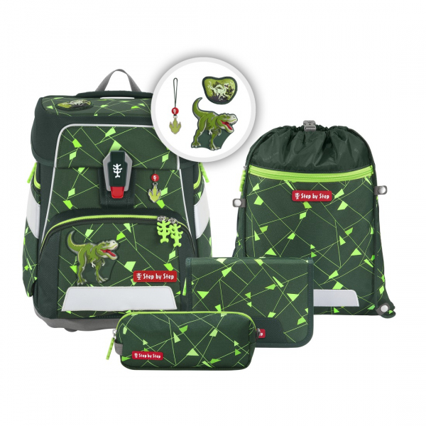 StepbyStep SPACE Shine  Schutaschen-Set 5 tlg.Dino Night Tyro