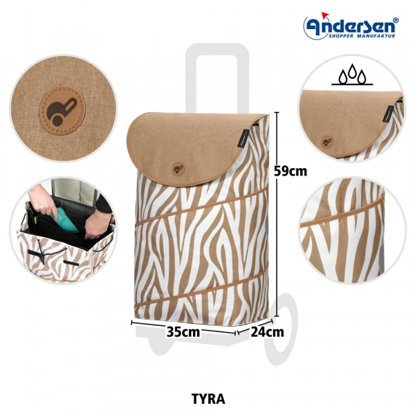 Andersen Scala Shopper Plus Tyra zebra