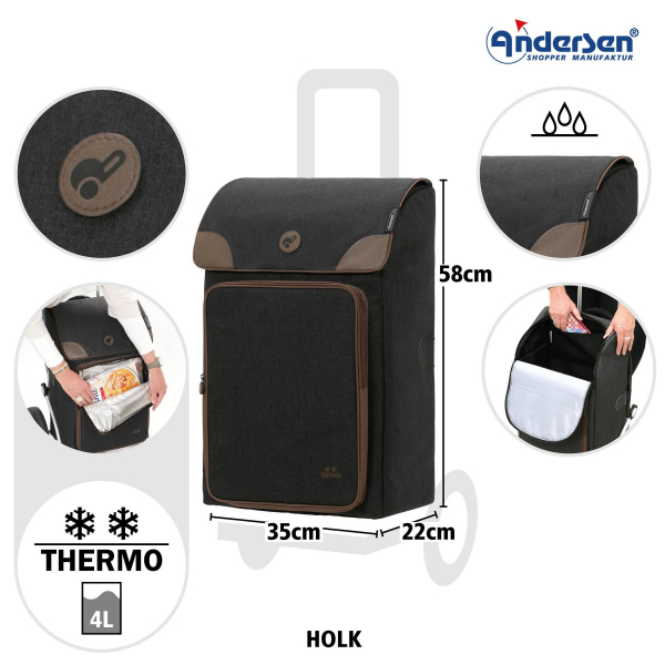 Andersen Royal Shopper Holk schwarz