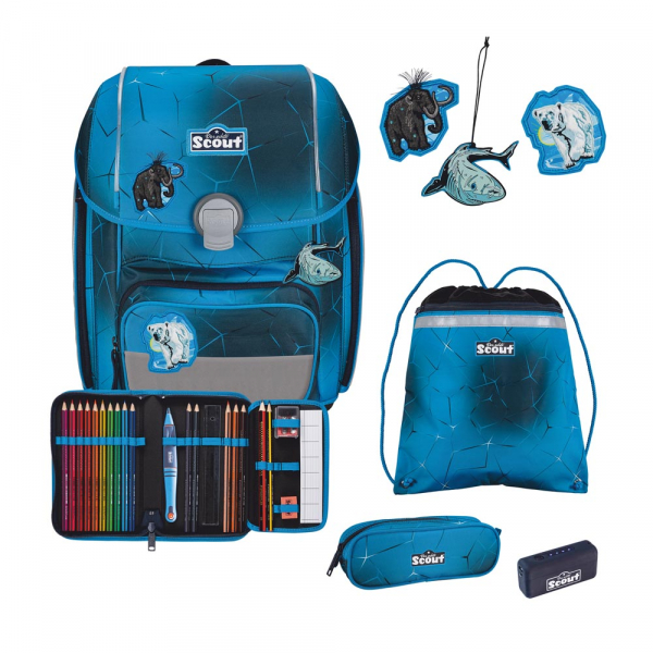 SCOUT Genius Set 5-tlg. Saftey Light Polar Blue inkl. Powerbank