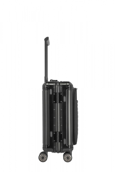 Travelite NEXT Aluminium Trolley S+ mit Vortasche schwarz