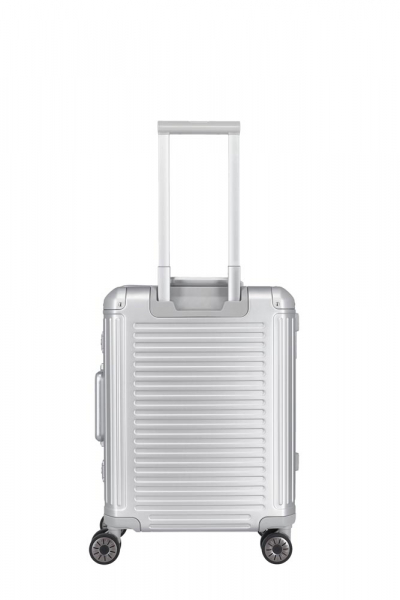 Travelite NEXT 4w Trolley S mit Vortasche silber