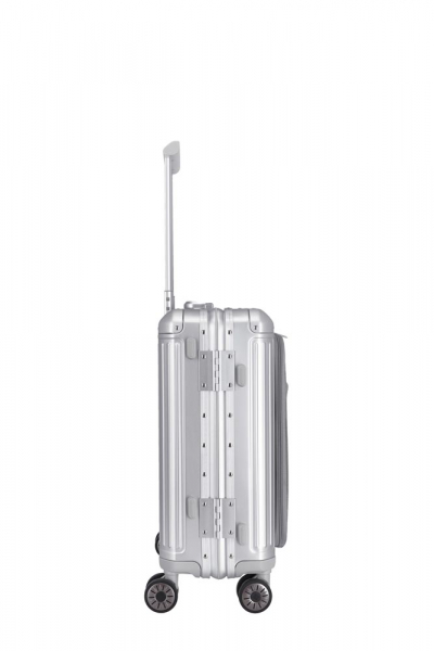 Travelite NEXT 4w Trolley S mit Vortasche silber