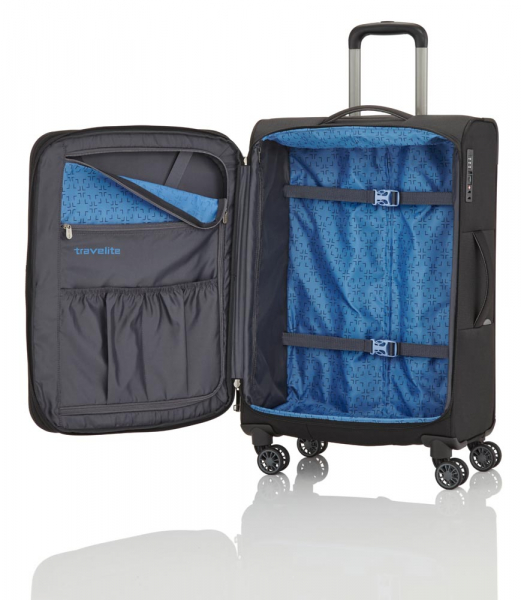 Travelite CAPRI 4w Trolley M erw. schwarz