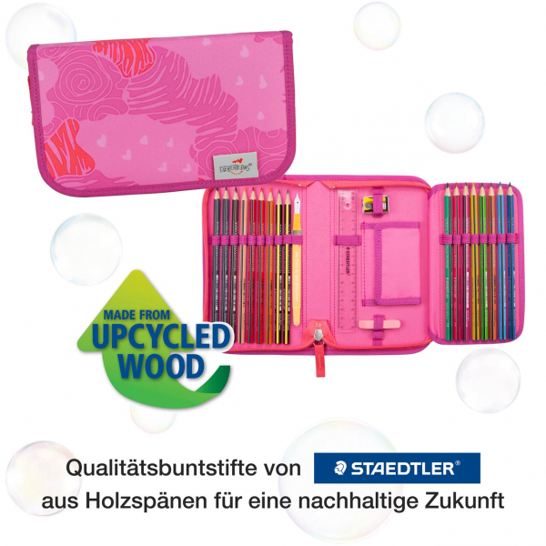 DER DIE DAS Schultaschenset ErgoFlex Roses 5tlg