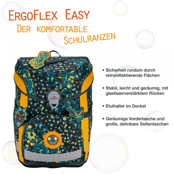 DER DIE DAS Schultaschenset ErgoFlex Easy Dino Time 5tlg