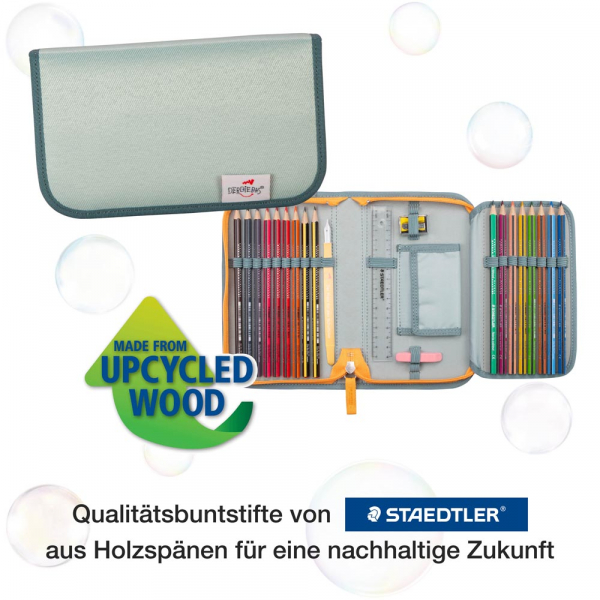 DER DIE DAS Schultaschenset ErgoFlex Tiny Eco 5tlg Grey Planet