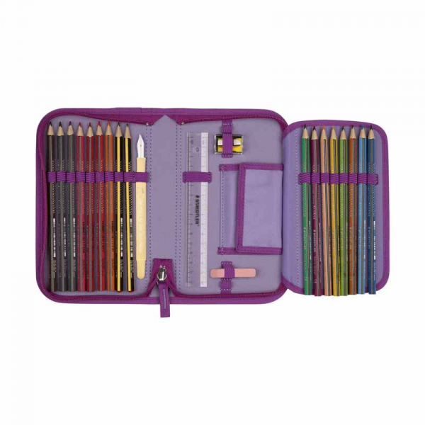 Schultaschenset ErgoFlex Tiny Purple Uni DER DIE DAS 5tlg