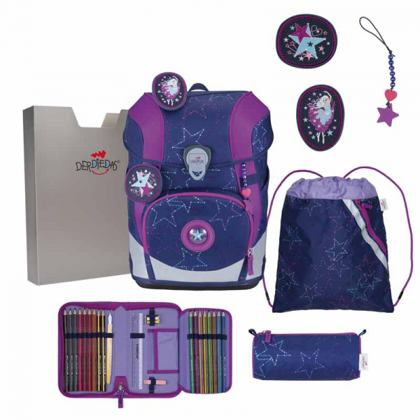 Schultaschenset ErgoFlex Tiny LED DER DIE DAS 5tlg Dancing