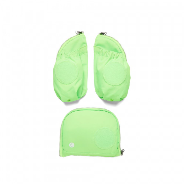 ergobag Fluo LED Seitentaschen Zip-SetGrün