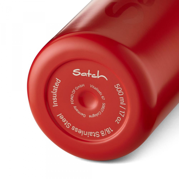 satch Trinkflasche Edelstahl Red