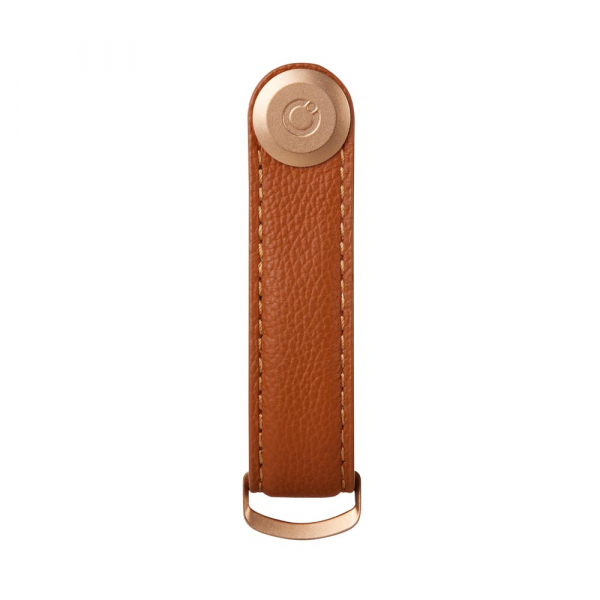 Orbitkey pebbled leather organiser amber