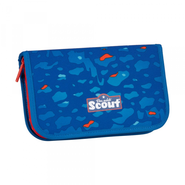 SCOUT Schultaschenset Neo Superflash Blue Dino 4tlg