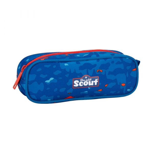 SCOUT Schultaschenset Neo Superflash Blue Dino 4tlg