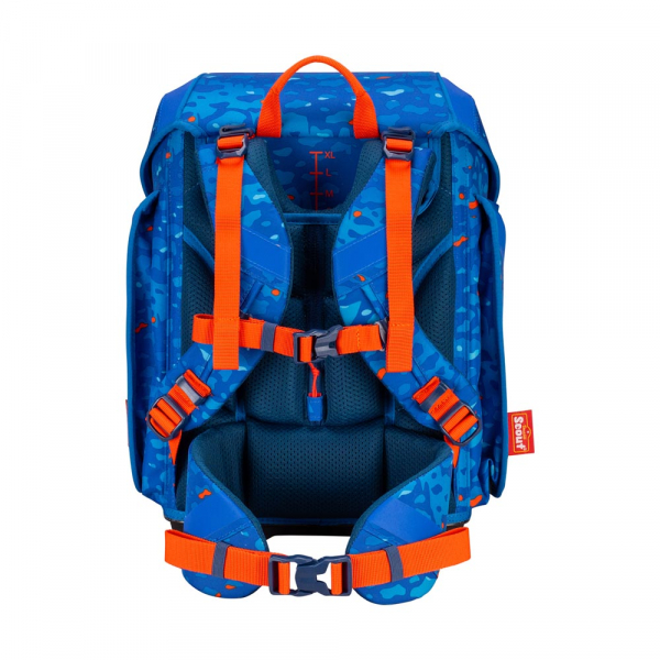 SCOUT Schultaschenset Genius Superflash 4tlg Blue Dino