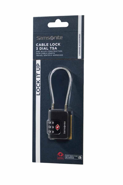 Samsonite TA REVOLUTION Cablelock 3 Dial TSA black