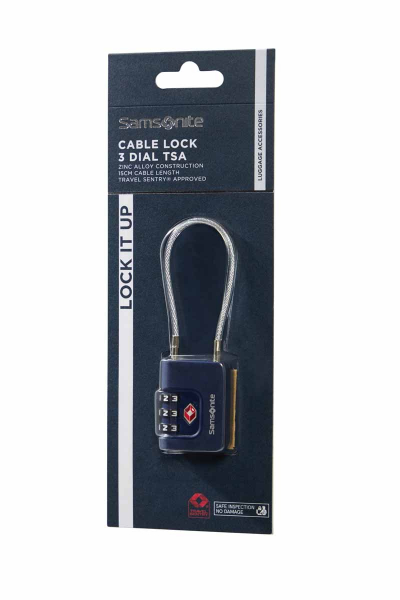 Samsonite TA REVOLUTION Cablelock 3 Dial TSA midn.blue