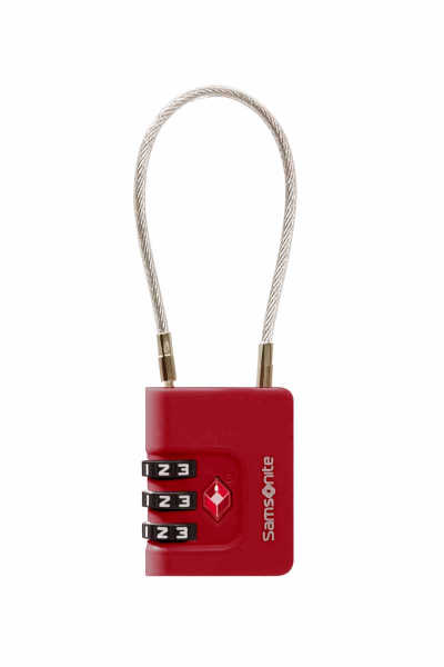 Samsonite TA REVOLUTION Cablelock 3 Dial TSA red