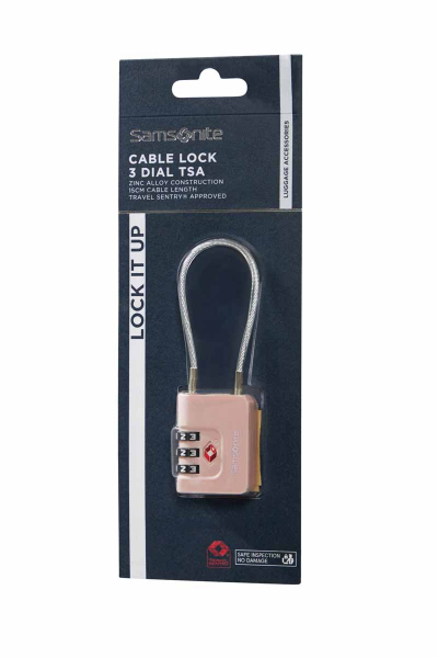 Samsonite TA REVOLUTION Cablelock 3 Dial TSA rose