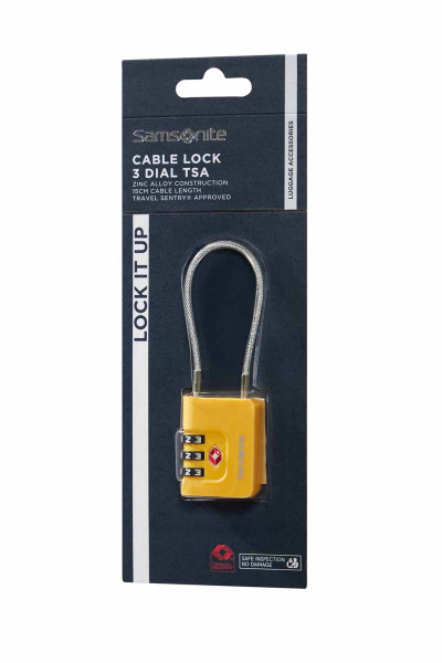 Samsonite TA REVOLUTION Cablelock 3 Dial TSA yellow