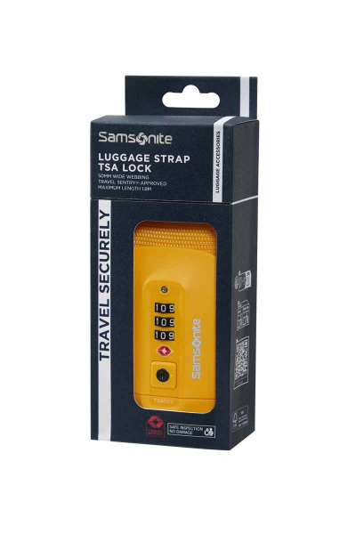 Samsonite TA REVOLUTION Luggage Strap TSA Lock yellow