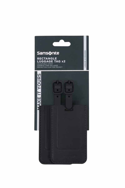 Samsonite TA REVOLUTION  Rectangle Luggage TagX2 black