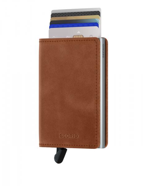 Secrid SLIMWALLET Vintage Cognac Silver